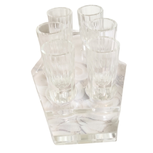 Vodka Liquor Service Set Shot Glasses Holder 6 Vodka Shots Glasses gift - Picture 2 of 5